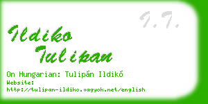 ildiko tulipan business card