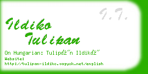 ildiko tulipan business card